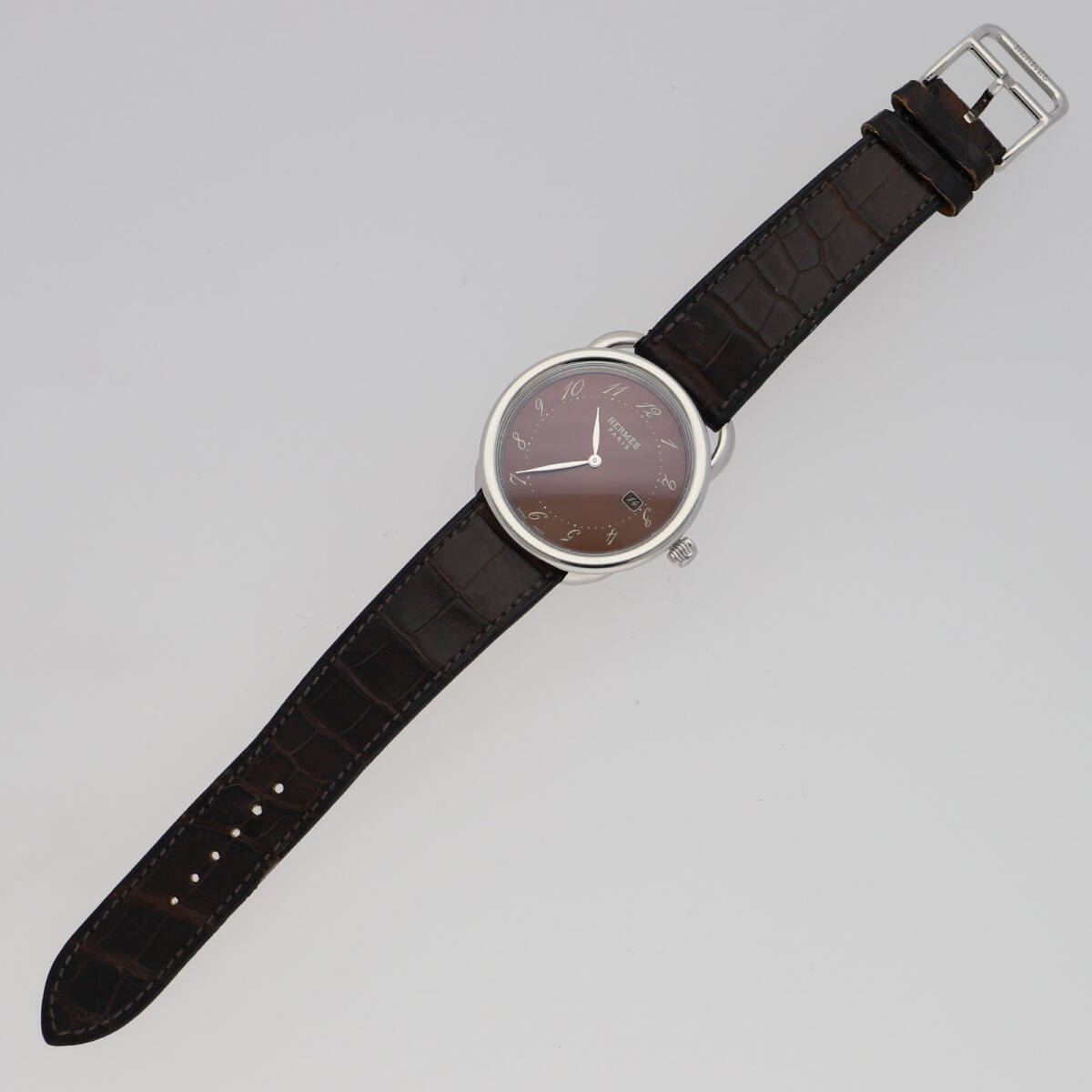 HERMES Diamond Bezel AR5.710 Quartz Men's Watch From Japan HERMES Diamond Bezel AR5.710 Quartz Men's Watch From Japan