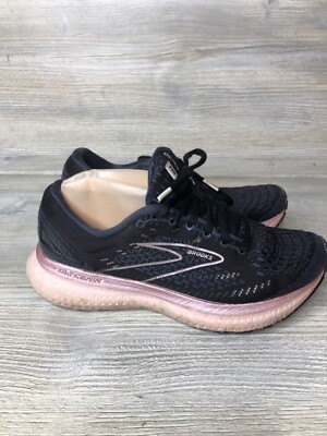 Brooks Glycerin 19 Womens Running Shoes Black Pink Sneakers Size