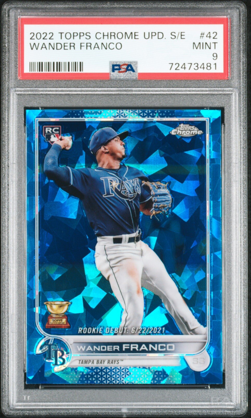 Wander Franco - 2022 Topps Chrome Update Sapphire US42 PSA 9 RC