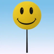 HappyBalls Original Happy Yellow Smiley Face Car, Truck Antenna Topper (New)