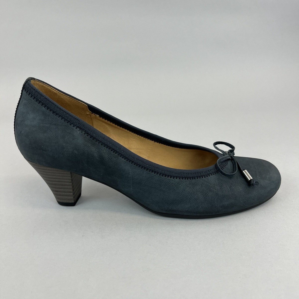 Low Heel Gabor Navy Shoes Sale Gabor Gisele Gala Navy Suede Womens