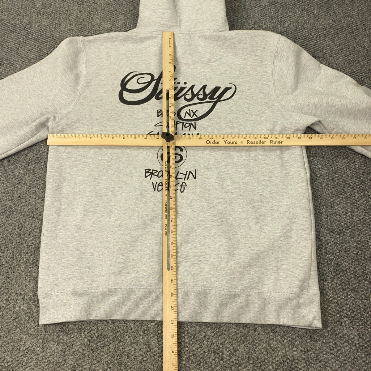 Stussy World Tour Logo Hoodie Mens XXL Gray Sweatshirt | eBay