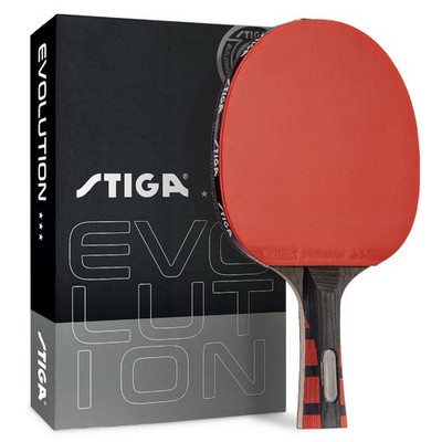 STIGA Evolution ITTF Approved Table Tennis Paddle Inverted Rubber 158g Red/Black