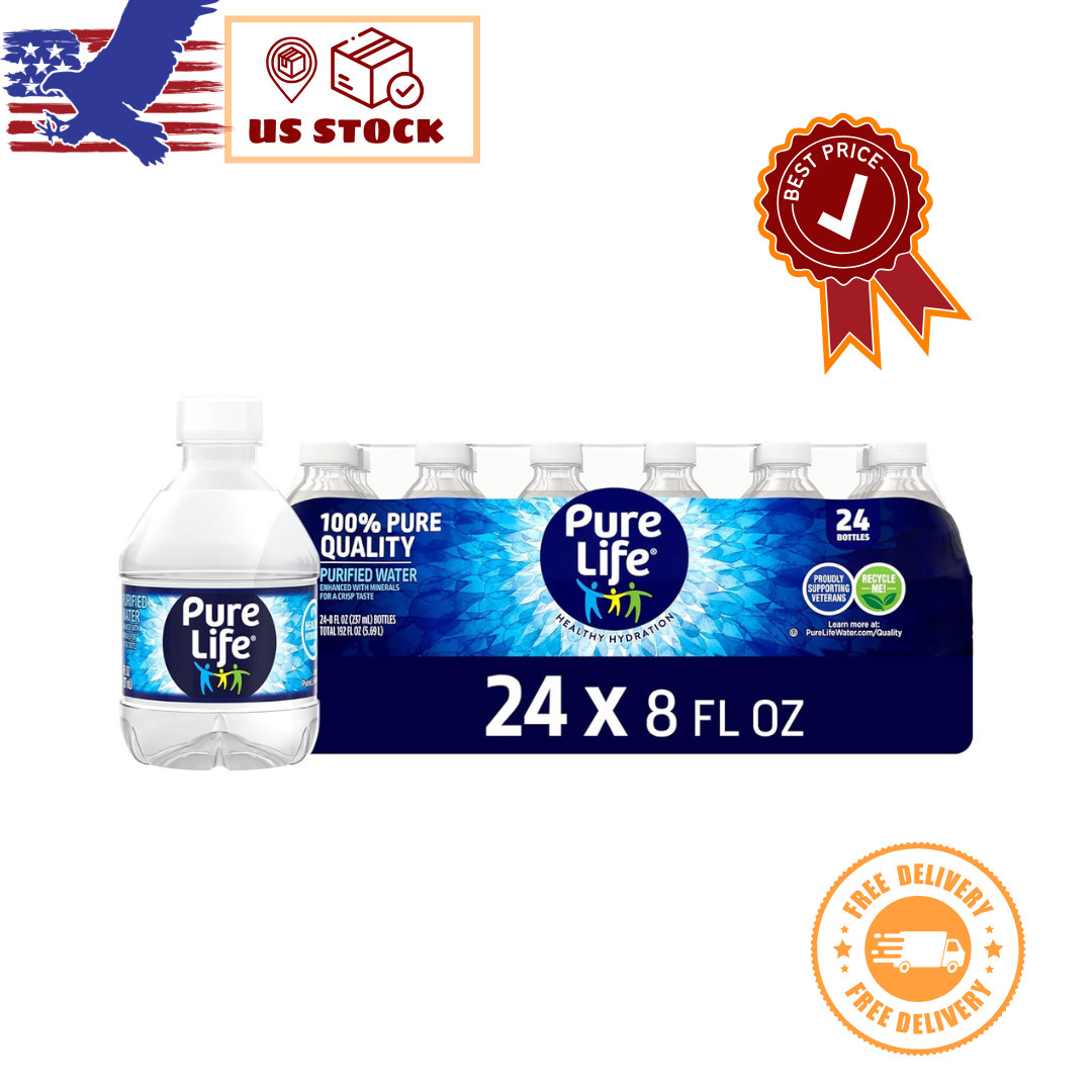 Pure Life Purified Water 8 Fl Oz Plastic Bottled Water 24 Pa