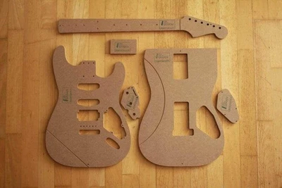 GITABOU.DE Strat "rear routed" stencil per modelli costruzione chitarra ad esempio riparazione parafango