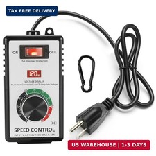 AC Motor Speed Controller 100V-120V 15A Max Variable Fan Speed Controller, Elect