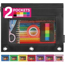 Forvencer Pencil Pouch for 3 Ring Binder, Clear Pencil Case Bag with Smooth Z...