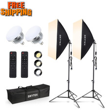 Skytex Softbox Lighting Kit 2Pack , 20x28in Soft Box  85W 2700-6400K E27 LED...