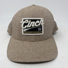 Cinch Baseball Hat Snapback Olive Brown Embro...