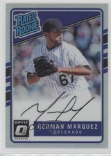 2017 Donruss Optic Rated Rookies Base Holo Prizm 5/150 German Marquez Auto 0c6