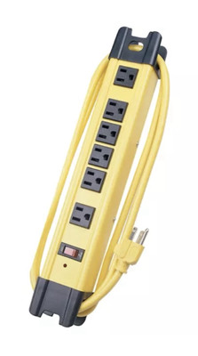 VOLTEC (11-00226) 6 Outlet Metal Power Strip with Surge Protection - NEW