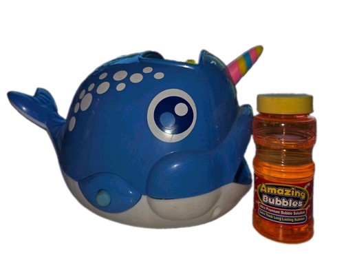 Narwhal Bubble Machine Unicorn Bubble Blower Used No Box