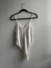 Vintage Victoria Secret Gold Label Teddy Bodysuit Ivory Size M