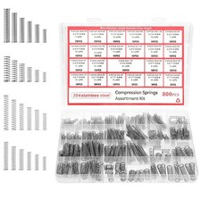 Compression Springs Assortment Kit, 300PCS 304 Stainless Steel Small Spring Set