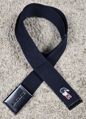 Lacoste Sport Tricolor Crocodile Woven Belt One Size 41'' Full Length