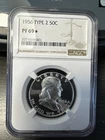 1956 Type 2 Franklin Half Dollar NGC PF69* TOP POP Coin! Rare w/Star