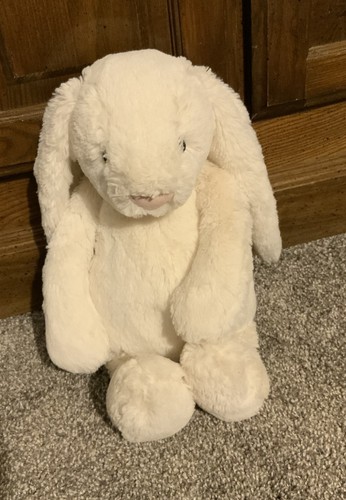 Jellycat Bashful Bunny Medium White Plush Stuffed Animal 2023 - Afbeelding 1 van 3
