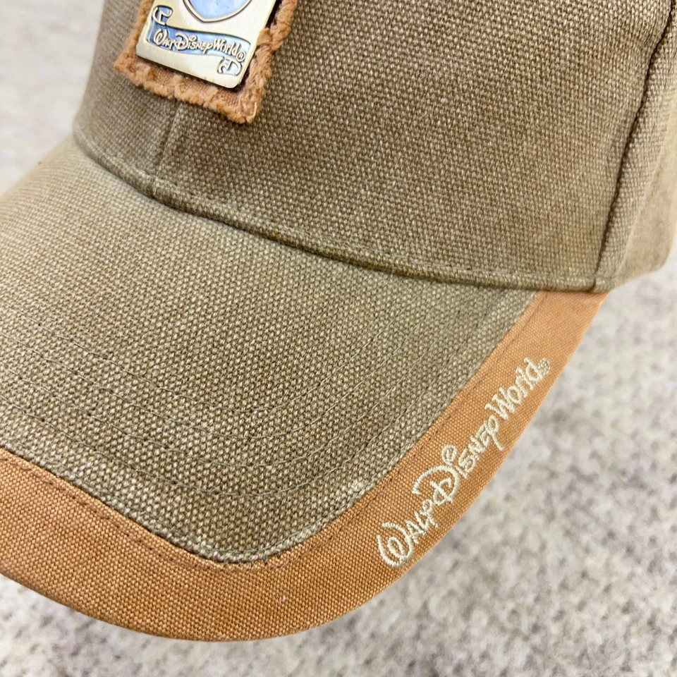 复古迪士尼帽子带背面橄榄绿色帆布迪士尼乐园度假区 Y2K 爸爸 — 第 2/4 张图片
