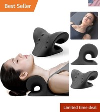 Ergonomic Memory Foam Neck Stretcher for Cervical Spine Alignment TMJ Relief