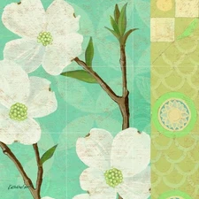Ceramic Backsplash Tile Mural Floral Kitchen/Bathroom - Kimono Blossoms II