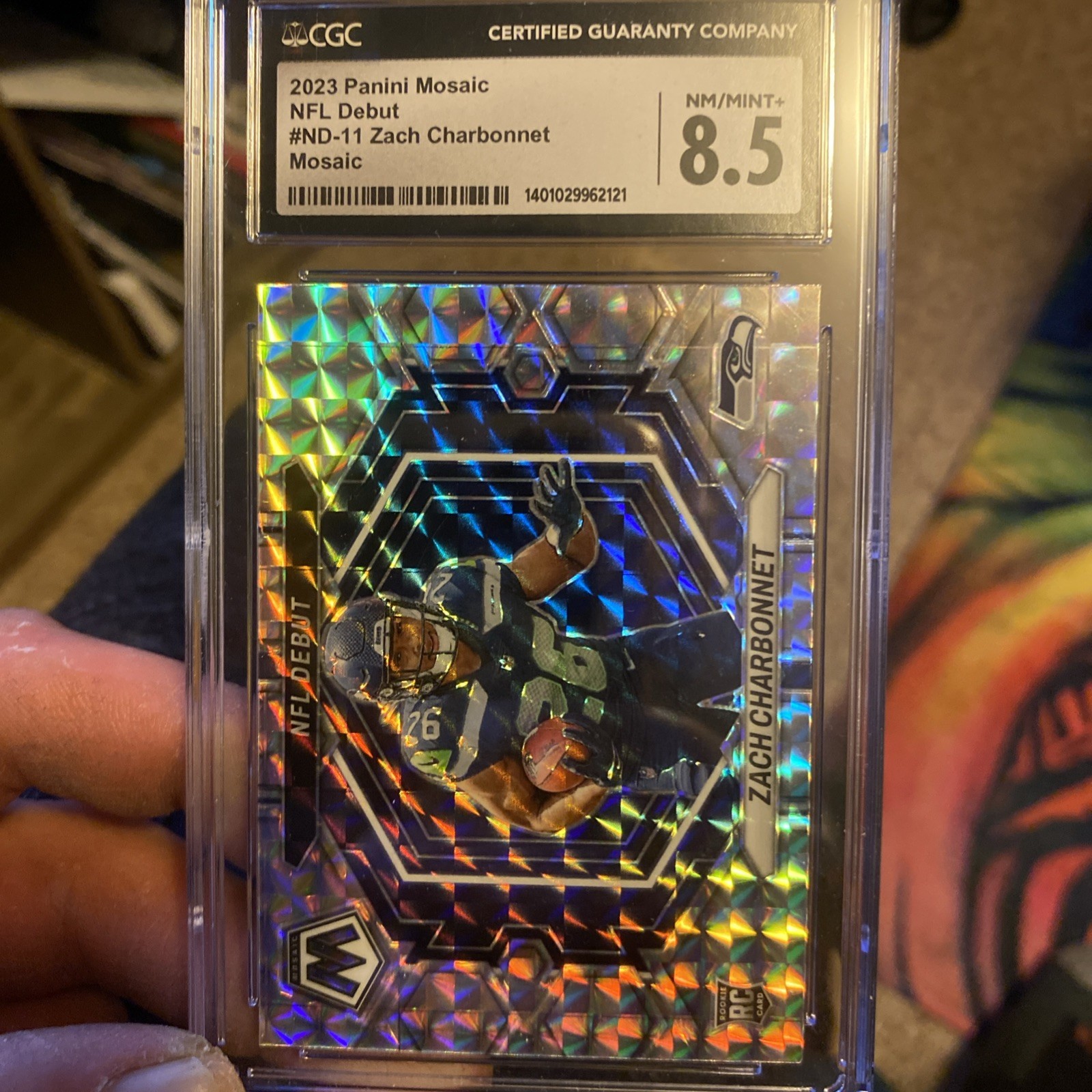 Zach Charbonnet Panini Mosaic NFL Debut #ND11 Mosaic