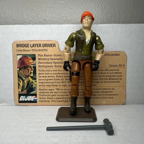 1985 G.I. Joe TOLLBOOTH Bridge Layer Driver Complete w/ File Card