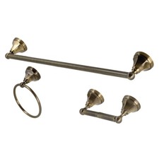 Kingston Brass BAK4181148 Metropolitan 3 Piece Bathroom Package - Brass