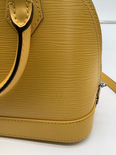 NWT AUTHENTIC Louis Vuitton Alma BB Epi Leather Satchel Handbag Goldish / Yellow - Picture 8 of 17