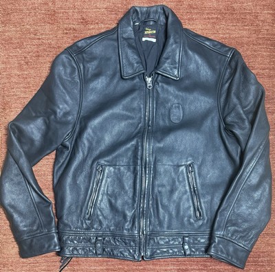 LVC Levis Vintage Clothing Black Leather Jacket / Leather Jacket Big E, Size L