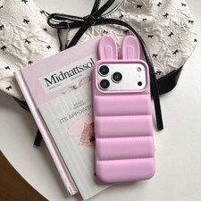 Cute Originality Rabbit Ears Three-Dimensional Case for Iphone 17 16 15 Phone Co