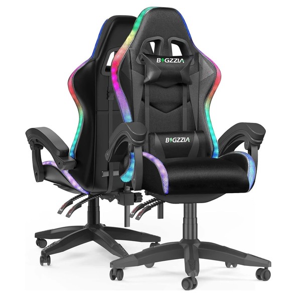 Silla Gaming con LED Silla Gaming Sillas Gamer Luz RGB Iluminación Computadora Trabajo