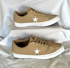 Converse One Star Canvas Beige Unisex Trainers Size 10