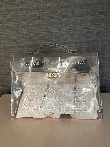 Hermes Kelly Handbag Vinyl Pvc Clear Turn Lock
