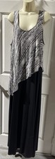 NWT New Directions Black White Kate Maxi Dress Woman's Size XL KG JD