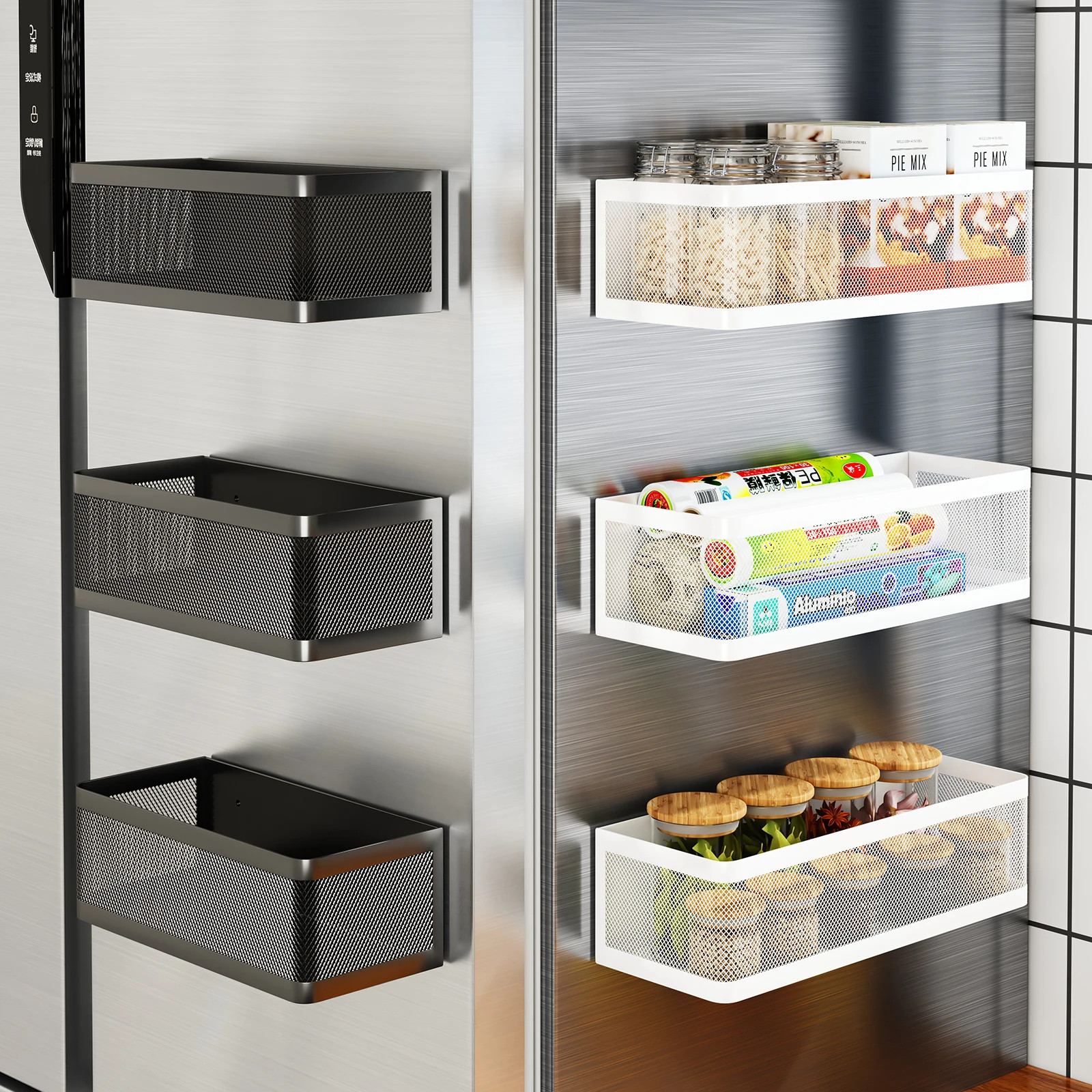 Panier à épices magnétique pour frigo, le rangement métal idéal pour grande cuisine