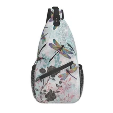 Dragonfly Large Sling Backpack Crossbody Sling Bag for Women men Chest Bag Tr...