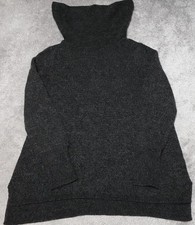 DKNY Sweater Women's Large Black Cableknit Cowl Neck Long Sleeve Pullover