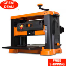 Spiral Benchtop Thickness Planer 15 Amp 13 in. Corded Adjustable Depth Stops