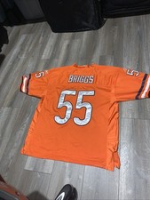 Lance Briggs Vtg 2004 Chicago Bears NFL Reebok Jersey Orange Alternate Size XL 
