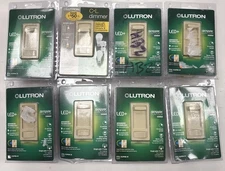 Lot of 8 LUTRON CTCL-153PDH-IV LED 1-POLE 3-WAY DIMMER SWITCH *IVORY*