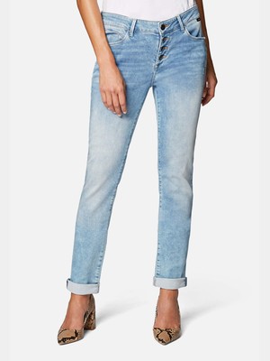 Mavi Damen Jeans, ANDREA, Denim Hose, Straight Leg, light uptown sport, W30