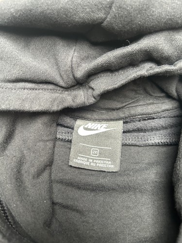 Nike Womens Black Pullover Hoodie Size 2XL Cozy Fleece Cowl Funnel Neck - Picture 2 of 3