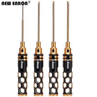 4PCS Hollow & Lightweight 1.5mm 2mm 2.5mm 3mm Hex Nut Hexagon Screwdriver Driver