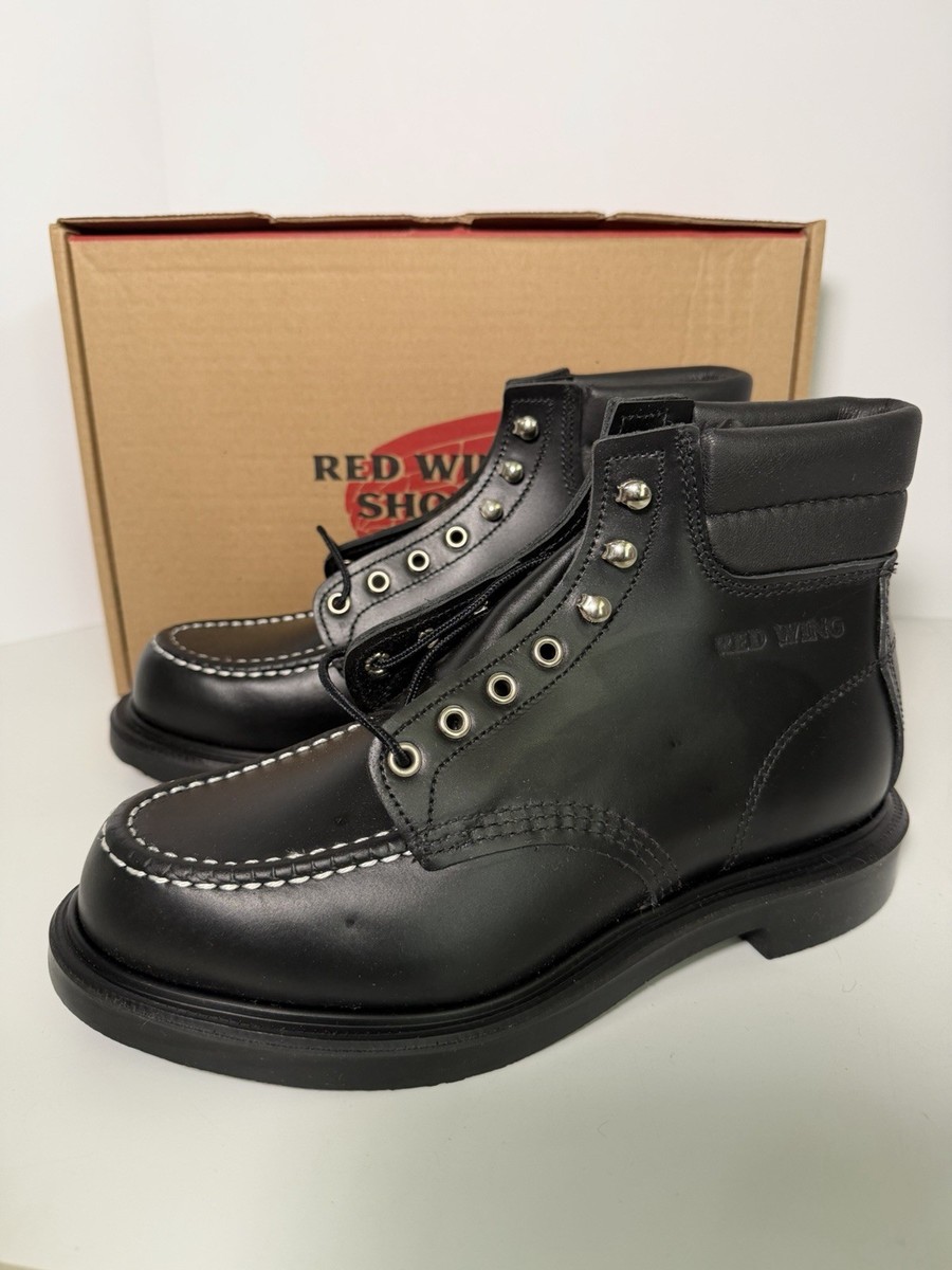 Red Wing 8133 SuperSole Classic Moc Toe Boots Black Chrome Men's 8