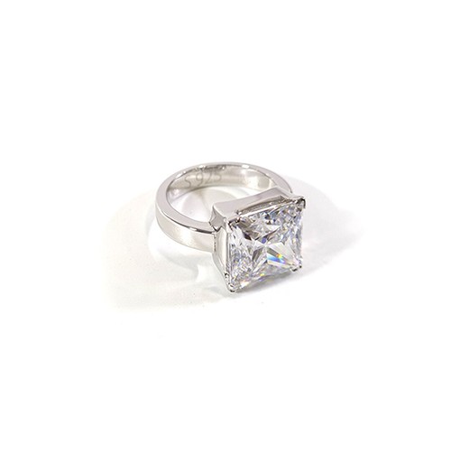 Princess Cut 9,50ct Diamant Ehering Solitär simulierter Diamantring silber - Bild 3 von 10
