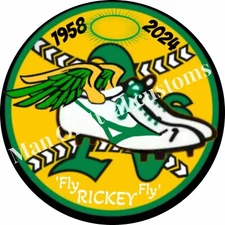 Rickey Henderson Memorial Sticker RIP Oakland Athletics Man Of Steal Customs 3"