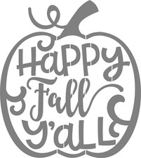 DIY Art Project Paint Reusable Stencil - Harvest Autumn Happy Fall Yall Apple