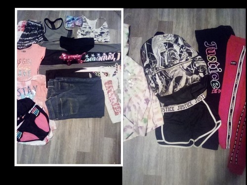 Justice lot girls 12/13 25 pieces BACKPACK INCLUDED