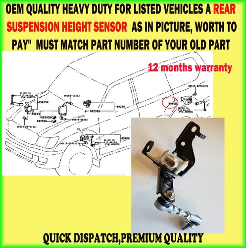 FOR TOYOTA LAND CRUISER 100 LEXUS LX470 REAR ACTIVE HEIGHT CONTROL ...