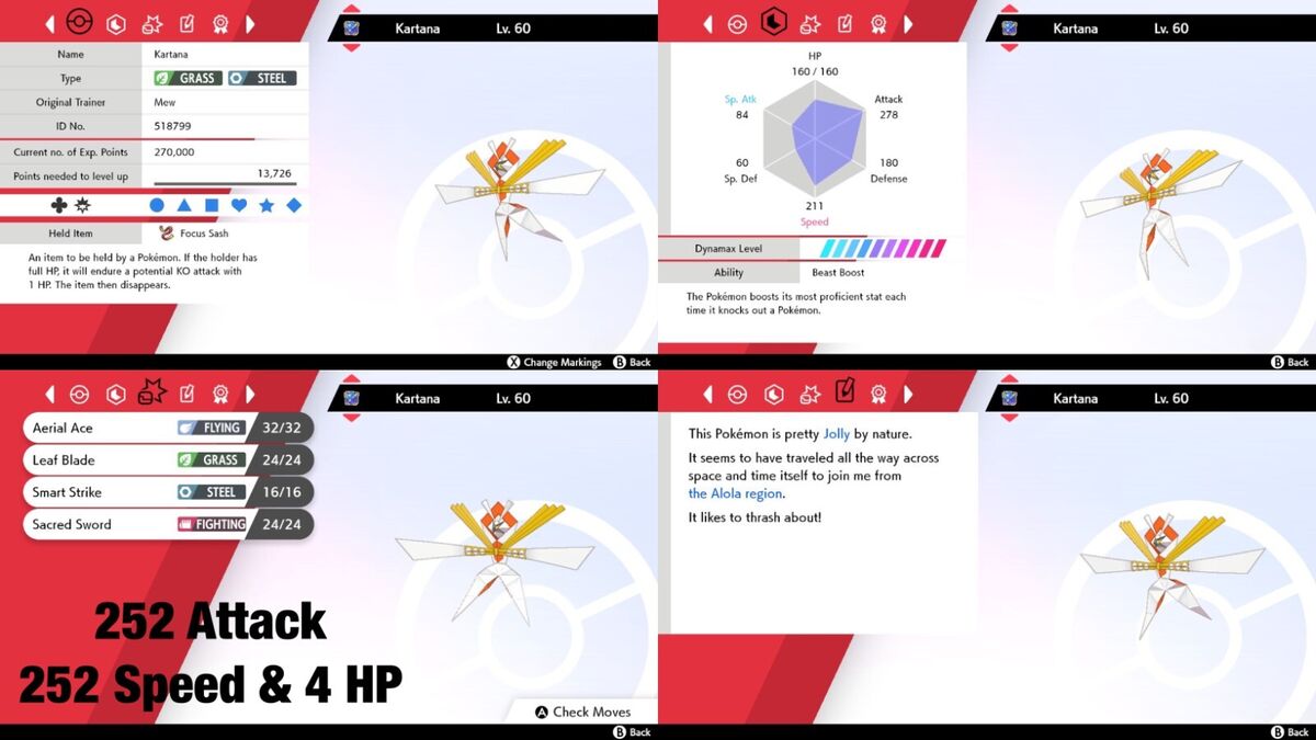 Pokemon Sword and Shield Shiny Kartana 6IV-EV Trained – Pokemon4Ever